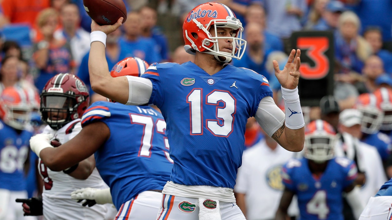 Franks silences crowd, Florida beats South Carolina 35-31